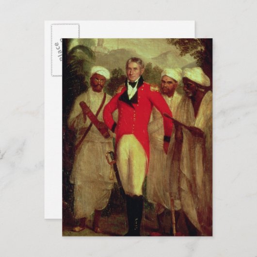 Kolonel Colin Mackenzie en zijn Indiase pandemie Briefkaart (Voorkant / Achterkant)