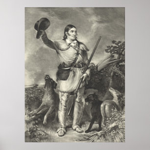 Kolonel Davy Crockett 1839 Poster