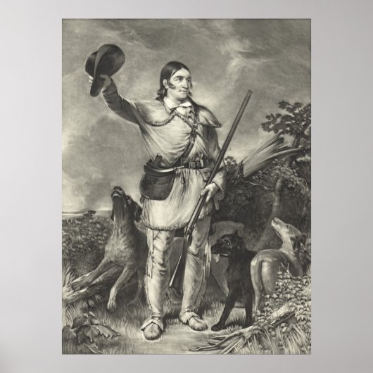 Kolonel Davy Crockett 1839 Poster (Voorkant)
