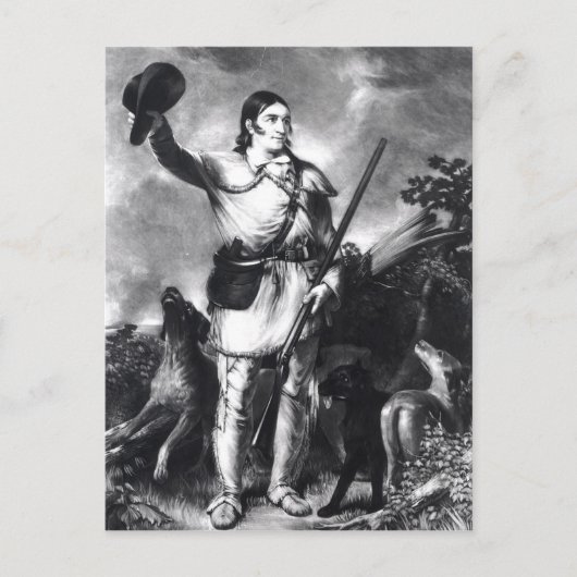 Kolonel Davy Crockett Briefkaart (Voorkant)