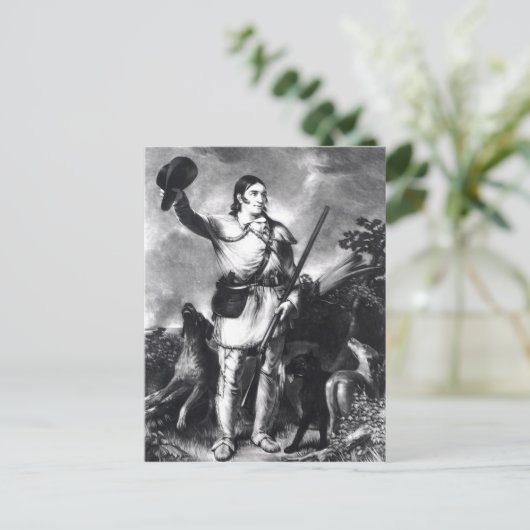 Kolonel Davy Crockett Briefkaart (Staand voorkant)