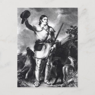 Kolonel Davy Crockett Briefkaart