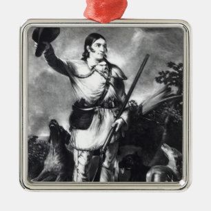 Kolonel Davy Crockett Metalen Ornament