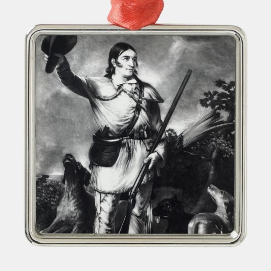 Kolonel Davy Crockett Metalen Ornament (Voorkant)
