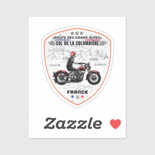Kolonel de la colombiere, franse alpen sticker (Vel)