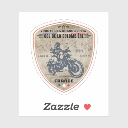 Kolonel de la colombiere, franse alpen sticker (Vel)