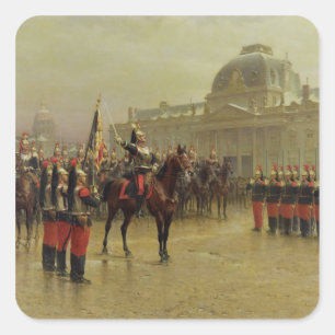 Kolonel de La Rochetulon Vierkante Sticker