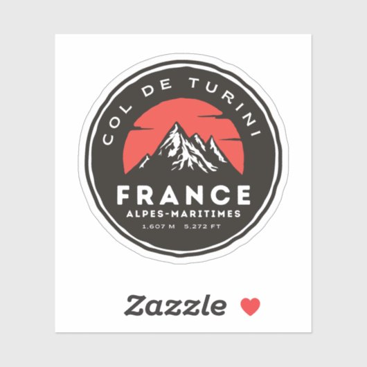 Kolonel de turini, Alpes Maritimes Sticker (Vel)