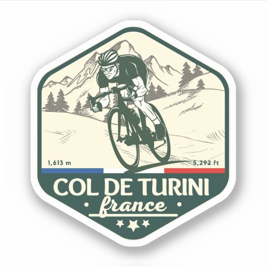 Kolonel de turini, Alpes Maritimes Sticker (Voorkant)