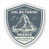 Kolonel de turini, Alpes Maritimes Sticker (Voorkant)