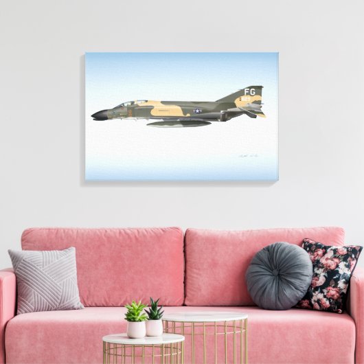Kolonel Robin Olds F-4 Phantom Canvas Afdruk (Insitu (Woonkamer))