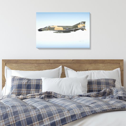 Kolonel Robin Olds F-4 Phantom Canvas Afdruk (Insitu (Slaapkamer))
