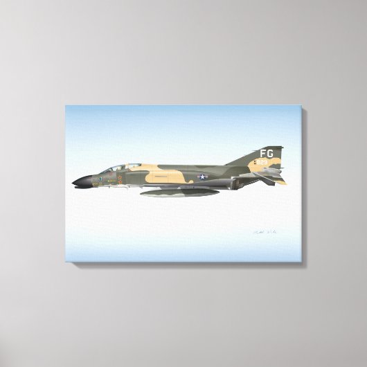 Kolonel Robin Olds F-4 Phantom Canvas Afdruk (Voorkant)