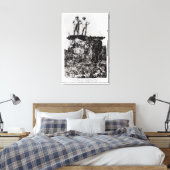 Kolonel Roosevelt en kolonel Rondon bij Navaite Canvas Afdruk (Insitu (Slaapkamer))