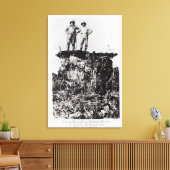 Kolonel Roosevelt en kolonel Rondon bij Navaite Canvas Afdruk (Insitu (Woonkamer))