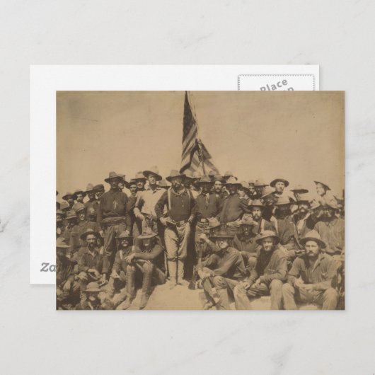 Kolonel Roosevelt en zijn Rough Riders Briefkaart (Voorkant / Achterkant)