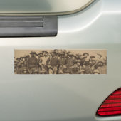 Kolonel Roosevelt en zijn Rough Riders Bumpersticker (Op auto)