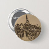 Kolonel Roosevelt en zijn Rough Riders Ronde Button 5,7 Cm (Voorkant /achterkant)
