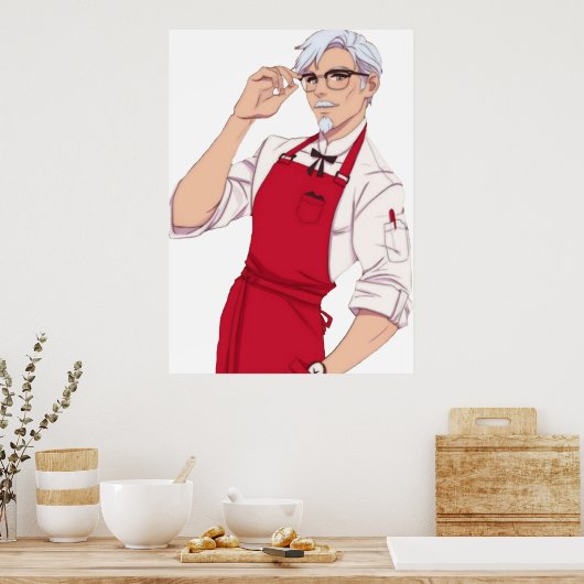 Kolonel Sanders My Love Poster (Keuken)