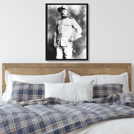 Kolonel Theodore Roosevelt, 1st Cavalry_War Afbeel Canvas Afdruk (Insitu (Slaapkamer))