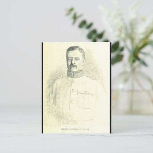 Kolonel Theodore Roosevelt Briefkaart (Staand voorkant)