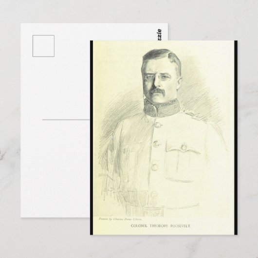 Kolonel Theodore Roosevelt Briefkaart (Voorkant / Achterkant)