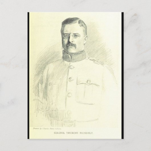 Kolonel Theodore Roosevelt Briefkaart (Voorkant)