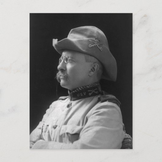 Kolonel Theodore Roosevelt van 1898 Briefkaart (Voorkant)