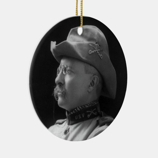 Kolonel Theodore Roosevelt van 1898 Keramisch Ornament (Rechts)