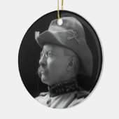 Kolonel Theodore Roosevelt van 1898 Keramisch Ornament (Links)