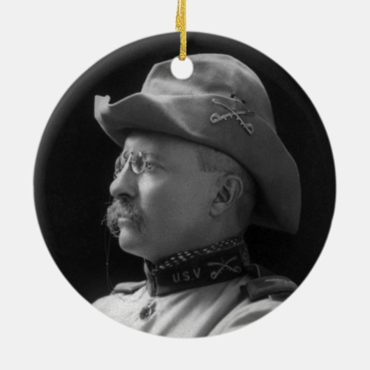 Kolonel Theodore Roosevelt van 1898 Keramisch Ornament (Achterkant)