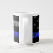 Kolonel Thin Blue Line Distressed Flag Grote Koffiekop (Achterkant)