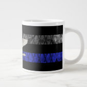 Kolonel Thin Blue Line Distressed Flag Grote Koffiekop (Rechts)