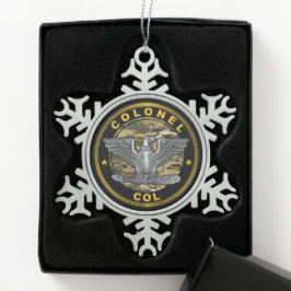 Kolonel Tin Sneeuwvlok Ornament