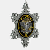 Kolonel Tin Sneeuwvlok Ornament (Links)