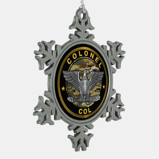 Kolonel Tin Sneeuwvlok Ornament (Links)