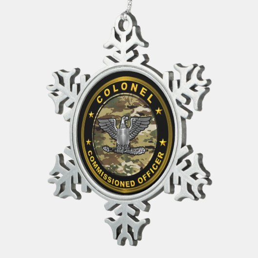 kolonel tin sneeuwvlok ornament (Rechts)