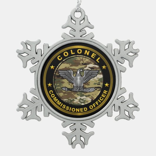 kolonel tin sneeuwvlok ornament (Voorkant)