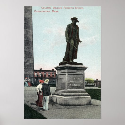 Kolonel William Prescott Statue Scene Poster (Voorkant)