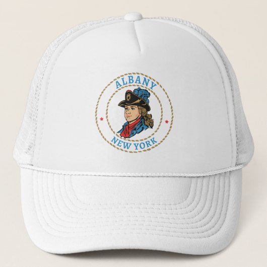 Koloniaal Albany New York Trucker Pet (Voorkant)