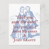 Koloniaal Amerikaans echtpaar Save-the-Date Briefkaart (Voorkant)
