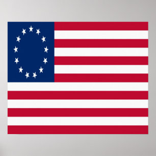 Koloniaal-Amerikaans Poster van de vlag