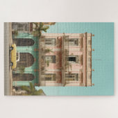 Koloniaal Gebouw Gele Auto Havana Cuba Legpuzzel (Horizontaal)