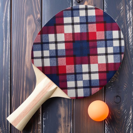 Koloniaal geruit tafeltennisbatje