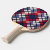 Koloniaal geruit tafeltennisbatje (Voorkant Gekanteld)