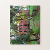 Koloniaal huis Guyana. Legpuzzel (Verticaal)