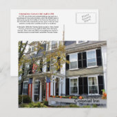 koloniaal Inn: Concord, MA Aankondigingskaart (Voorkant / Achterkant)