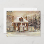  koloniaal kerstfeest feestdagenkaart (Voorkant / Achterkant)