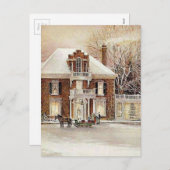  koloniaal kerstfeest feestdagenkaart (Voorkant / Achterkant)