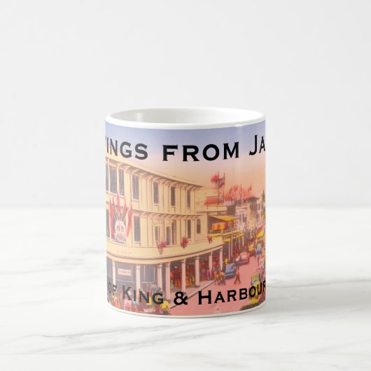 Koloniaal Kingston, Jamaica (Harbour Street) BWI Koffiemok (Center)